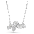 Pendente Matrix Taglio baguette Nodo Bianco Placcato rodio - COLLANA