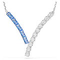 Pendente Matrix Taglio misto Blu Placcato rodio - COLLANA