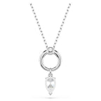 Pendente Mesmera Taglio Pear Bianco Placcato rodio - COLLANA