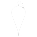 Pendente Mesmera Taglio Pear Bianco Placcato rodio - COLLANA