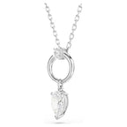 Pendente Mesmera Taglio Pear Bianco Placcato rodio - COLLANA