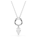 Pendente Mesmera Taglio Pear Bianco Placcato rodio - COLLANA