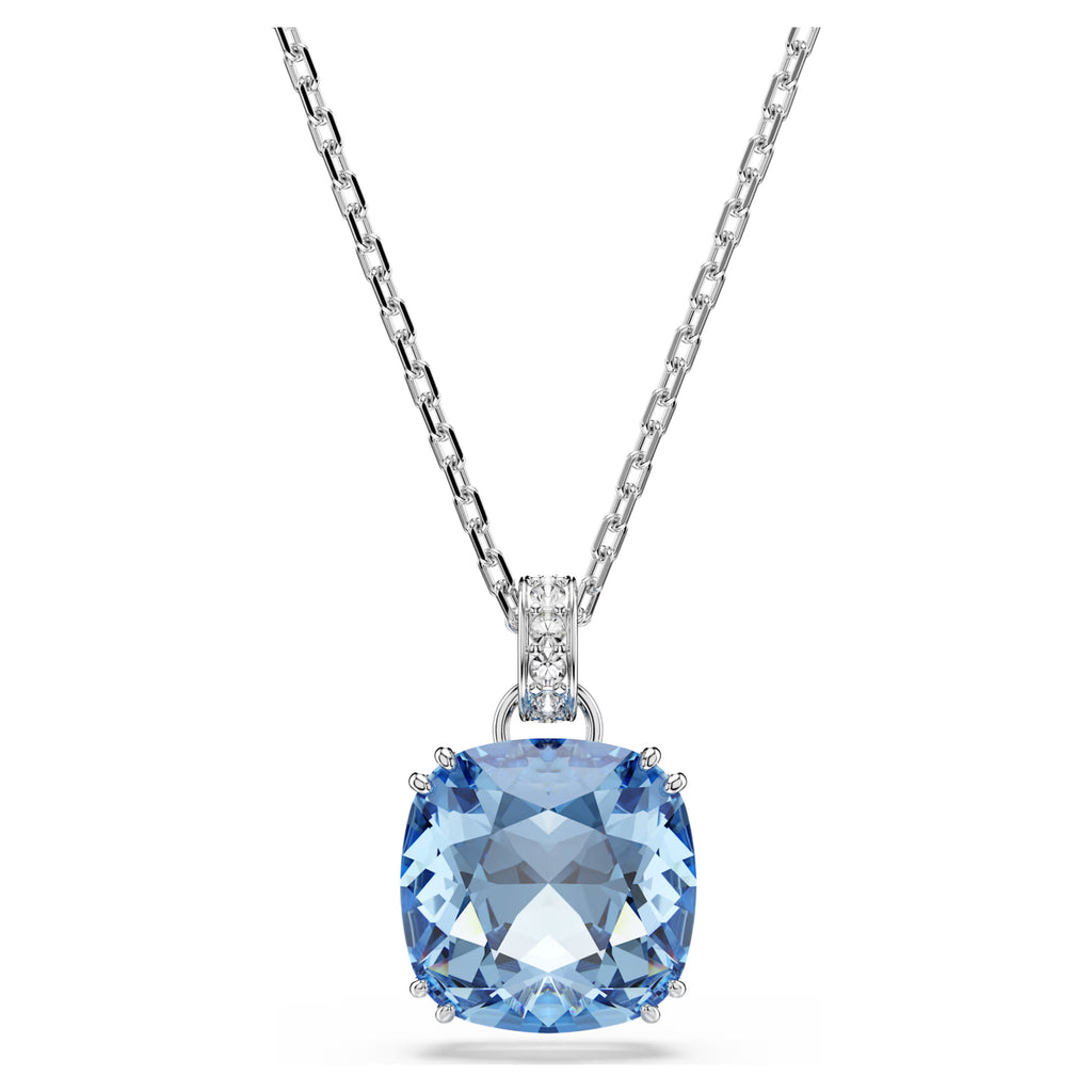 Pendente Millenia Taglio Cushion, Blu, Placcato rodio