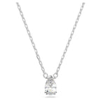 Pendente Millenia Taglio Pear, Bianco, Placcato rodio