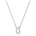 Pendente Millenia Taglio Pear, Bianco, Placcato rodio