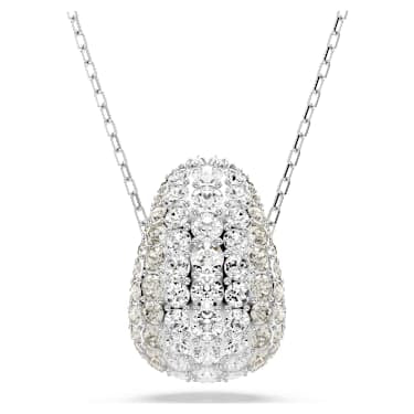 Pendente Sublima SWAROVSKI Taglio Round Bianco Placcato rodio - COLLANE