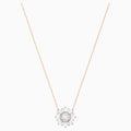 PENDENTE SUNSHINE, BIANCO, PLACCATO ORO ROSA