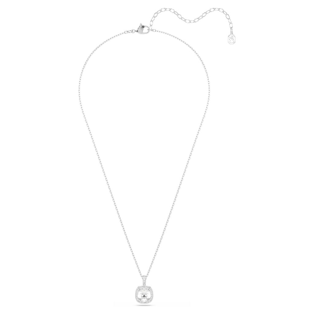 Pendente Una Angelic Taglio Cushion, Bianco, Placcato rodio