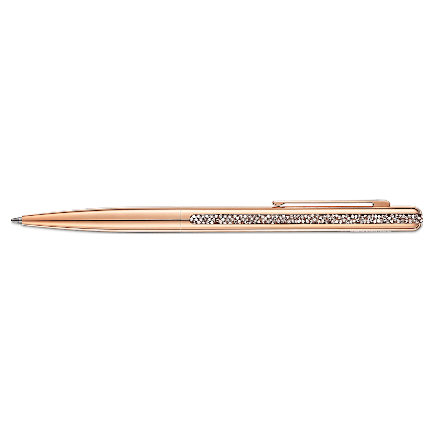 Penna a sfera Crystal Shimmer placcato color oro rosa