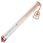 Penna a sfera Crystalline Campana, Laccato rosso, placcato oro rosa