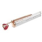 Penna a sfera Crystalline Coccinella Bianco Laccato rosso placcato oro rosa - PENNE