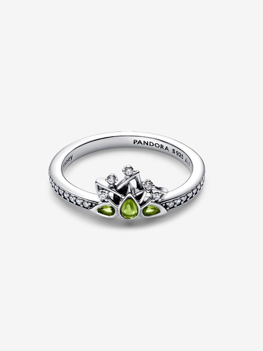 Principesse Disney Tiana Anello Tiara Argento Sterling 925 - ANELLO