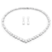 Set Tennis Deluxe Taglio misto, Bianco, Placcato rodio