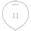 Set Tennis Deluxe Taglio misto, Bianco, Placcato rodio