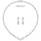 Set Tennis Deluxe Taglio misto, Bianco, Placcato rodio