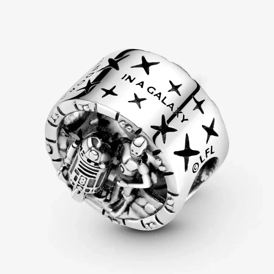 Star Wars, charm openwork C-3PO e R2-D2
