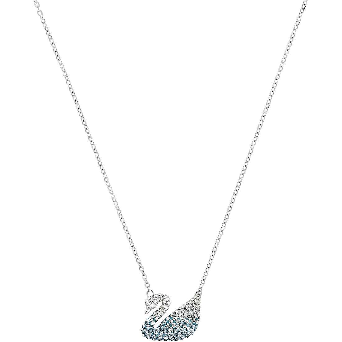 Swarovski collana donna gioielli Swarovski Iconic Swan Bianco Azzurro