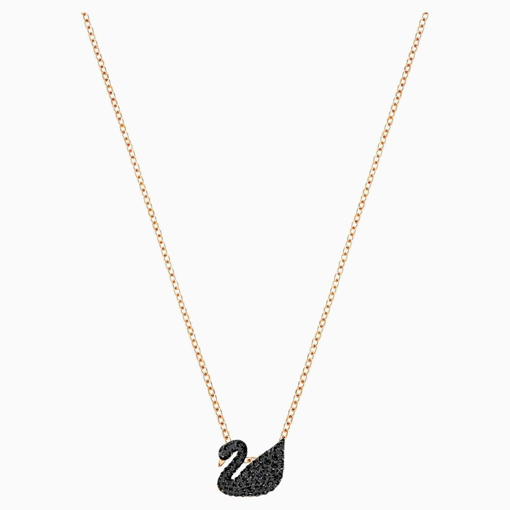 Swarovski collana donna gioielli Swarovski Iconic Swan NERO ROSA
