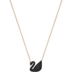 Swarovski collana donna gioielli Swarovski Iconic Swan Rosa Nero