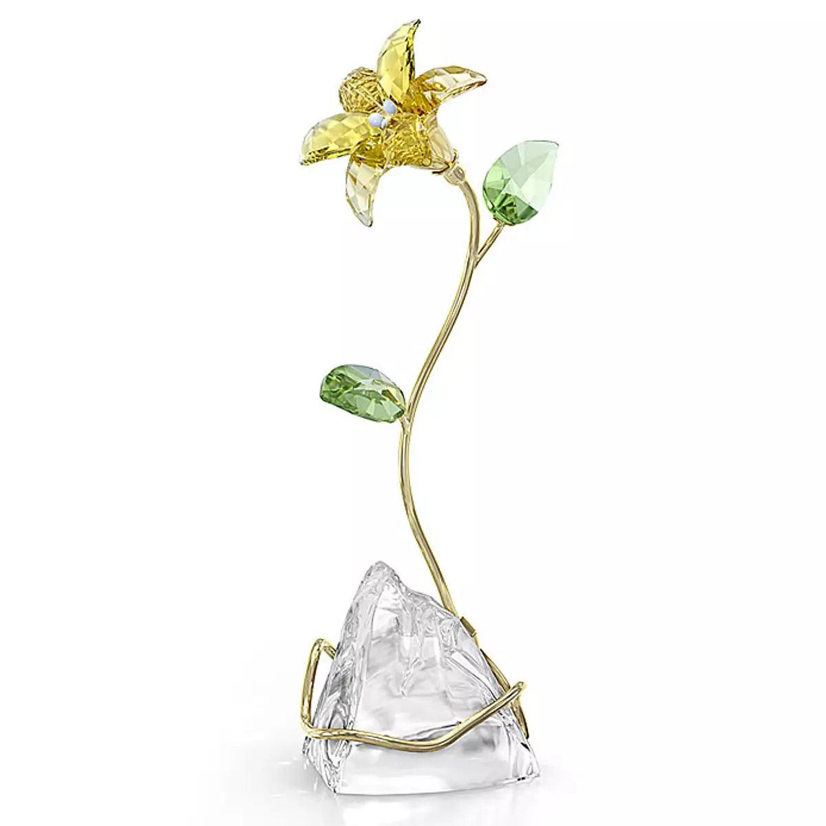 Swarovski Giglio Giallo con Base in Cristallo