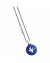 ZANCAN - COLLANA CON PENDAGLIO TONDO IN ACCIAIO BLU.