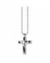 ZANCAN - COLLANA IN ARGENTO CON CROCE IRREGOLARE E PIETRE.