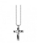 ZANCAN - COLLANA IN ARGENTO CON CROCE IRREGOLARE E PIETRE.