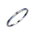 Bracciale Zancan in acciaio e zaffiri bianchi.